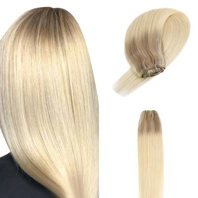 China Neitsi Extensions Silky Straight Hair Weft Weft In Double Machine Remy Hair Balayage Hair Pieces Wefted Bundles For Women Straight for sale