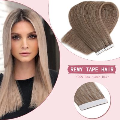 China Silky Straight Wave Neitsi Tape In European Seamless 100% Human Glue Pulled Hair Extensions Double Skin Weft Tape On Hair for sale