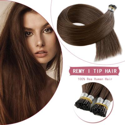 China Silky Straight Neitsi I Tip Curly Straight Double Drawn Hair Extensions I Tip Hair Extension 100% Asian 16 20 24 28 Inches for sale