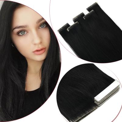 China Real Remy Weft European Raw Neitsi Silky Straight 100% Quality Unprocessed Invisible Straight PU Human Skin Tape In Hair Extension for sale