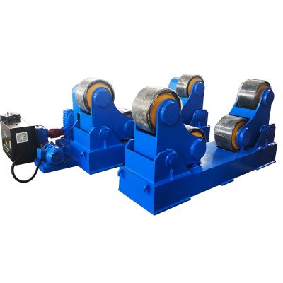 China Building Material Stores Self Aligned Welding Rotator Wheels Hold 60 Ton Cylinder for sale