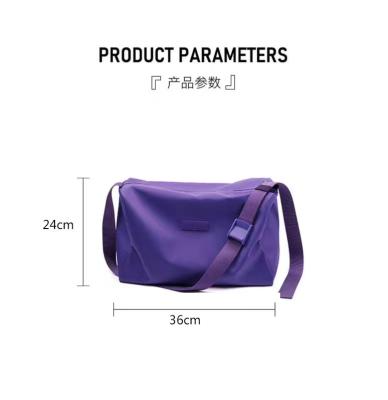 China Hot Selling Single Shoulder Bag Mini Crossbody Messenger Bags Nylon Plain Plain Bucket Bag Good Quality With Zipper for sale