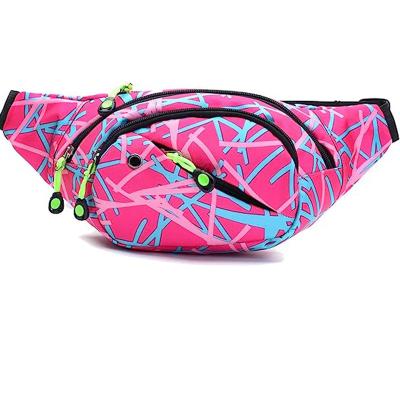 China Water Proof Custom Private Label Shiny Neon Fanny Bag For Women Fanny Pack Waterproof Holographic Waist Bag For Women Men for sale