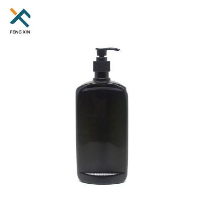 China Cosmetic empty square pump skin care containers 500ml plastic shower gel bottles for shampoo for sale