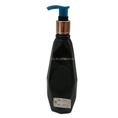 China Square 250ml Cosmetic Unique Plastic Beverage Bottle Empty Shower Gel Bottles for sale