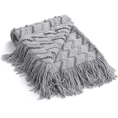 China Inyahome Portable Nordic Luxury Waves Sofa Throw Blankets Ultra Soft Airy Plaids Feel Warm Comfortable For Bed Sofa Couch In All Seasons for sale