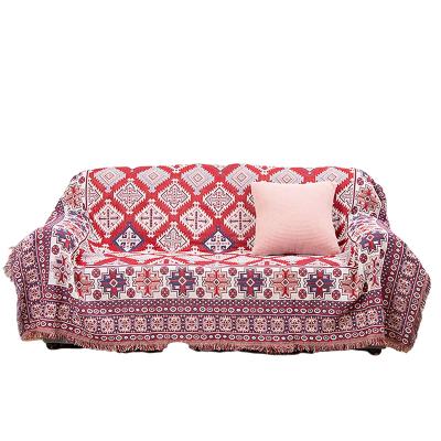 China Inyahome Bohemian Aztec Cozy Home Couch Sofa Bed Beach Travel Jacquard Tassels Reversible Woven Throw Blanket for sale