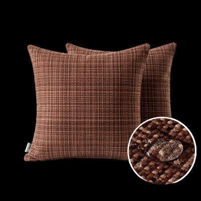 China Anti-pilling Inyahome Sofa Couch Pillowcases Farmhouse Linen cushion covers outdoor waterproof tile covers decorative water-resistant for sale