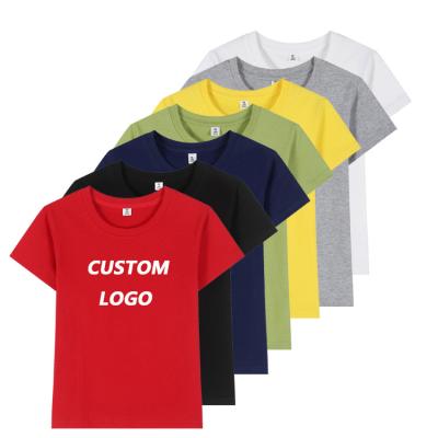 China 100% Anti-Pilling Logo Tee Cotton Children's T-shirts Children's T-shirts Boys Girls Custom High Quality T-shirt for sale