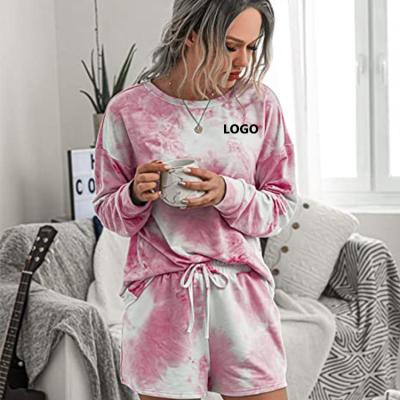 China High Quality Anti-Wrinkle Sweat Suit Sweatshirt Sets Tie Dye T Shirt Custom Tie Dye T Shirt Women for sale