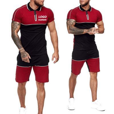 China Jogger Designer Custom Two Piece Men's Breathable High Quality Shorts Sets 2021 Summer Men's Shorts Set for sale