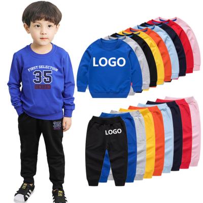 China Children's clothing set children's clothing set children's casual casual high quality soft cotton winter cotton sweater costume custom simple sweatshirt for sale