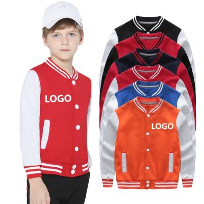 China Wholesale High Quality Soft Autumn Soft Baseball Children Kids Anti-wrinkle Chenille College Jacket Custom Made Boy Kids Jacket Winter Children Jackets for sale