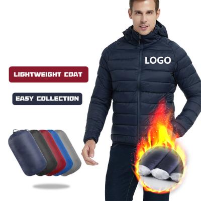 China OEM Heavy Duty Lightweight Hooded Jacket Bubble Winter Packable Stripper Jacket Custom Made Down Jacket Men's Waterproof Comforter Down Jacket for sale