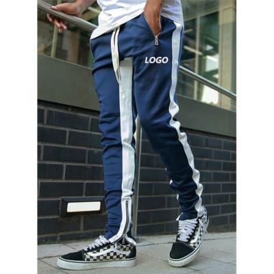 China High Quality Men's Anti-wrinkle Blank Logo White Workout Sweatpants Slim Fit Custom Jogger Sweatpants for sale