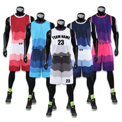 China Custom Made Antibacterial Mens Basketball Tank Tops Mens Basketball Tank Top Set for sale