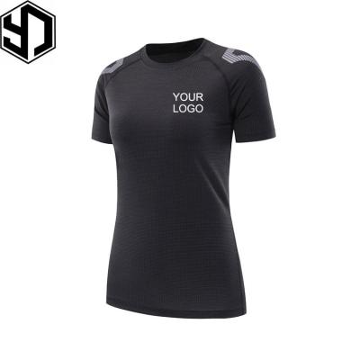 China Breathable Wholesale Custom Print With Your Logo Casual O-Neck Sports Logo Printing T-Shirt For Women Accept Custom Made for sale