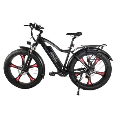 China Aluminum alloy super power mountain MTB ebike fat magnesium wheels long range 48V 500W 750W batteries 26 inch fat tire electric bicycle for sale