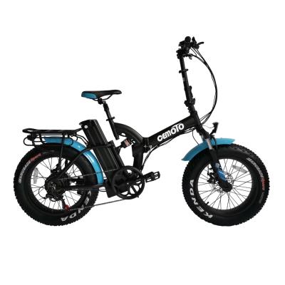 China Aluminum alloy cheap price suspension 48V 500W 750W e-bike e-bike lithium battery full 20 inch folding fat tire electric bicycle for sale