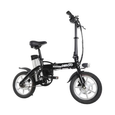 China Hot Selling Cheap Portable Mini Aluminum Alloy Foldable E-Bike 48V 350W 14 Inch Single Speed ​​Electric Folding Bike for sale