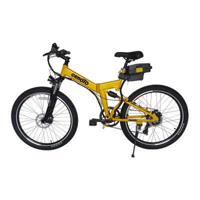 China Hot Sale Aluminum Alloy MTB E-Bike 36V 350W 500W 750W 26 Inch Full Suspension Folding Mountain Electric Bicycle For Men for sale