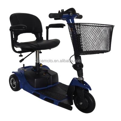 China CANADA 24V 8 Inch UNISEX Popular Folding Mobility 9km/h SLA Lithium Battery Compact Detachable 3-Wheel Mobility Scooter for sale