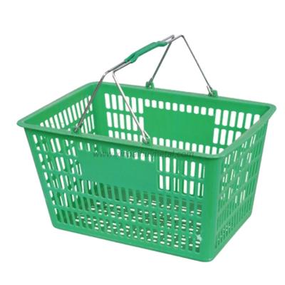 China 1) Supermarket 2)stores 3)store plastic shopping hand basket with double handle in various sizes and colors for sale