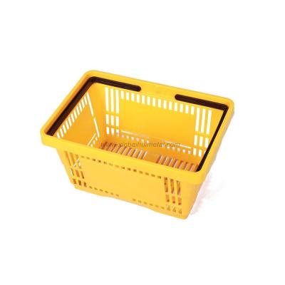 China 1)Supermarket 2)stores 3)smallest store hand supermarket plastic two hole bottom inside handle shopping basket wholesale hot sale reliable quality for sale