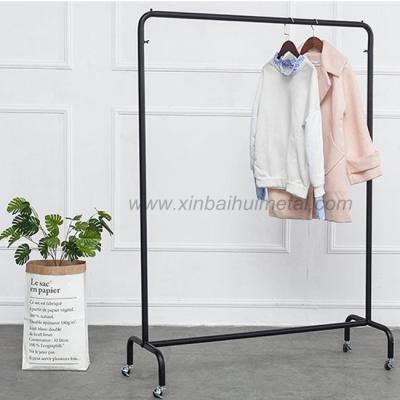 China 1)Supermarket 2)stores 3)simple black clothing store clothing rack floor to ceiling bedroom nordic home clothes rack hanging for sale