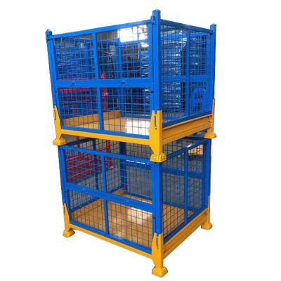 China Mobile metal folding iron frame metal storage cage and express logistics cage car sorting iron gild for sale