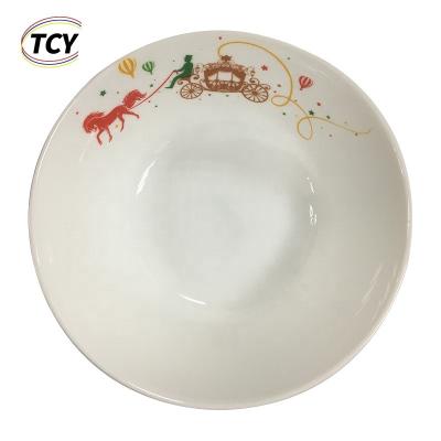 China Customized Viable Decals Designs Opal Glassware Dessert Dish and Dinnerware with New Designs Ice Opal Dinnerware Set for sale