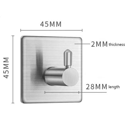 China Behind the Doors/On Walls Stain Wall Hook Hanger Bathroom Desk Hook, Kitchen Household Sticky Rod Stainless Steel Hook for sale