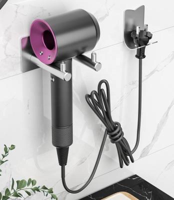 China Hot Selling Amazon Dyson Hair Dryer Stand 304 Stainless Steel Hair Dryer Home Hotel Bathroom Stand No Punch Salon Hair Dryer Stand Professional for sale