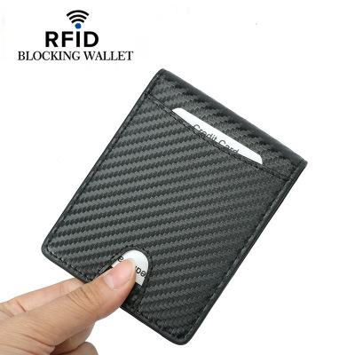 China New Design High Quality Carbon Credit Card Bag Rfid Wallet Blocking Credit Card Holder for sale