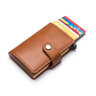 China RFID Blocking Protects Size Latest Quality Custom Design PU Leather Mens Card Holders Wholesale From China for sale