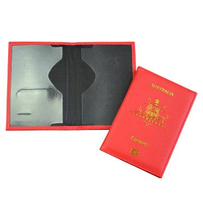 China Normcore/Minimalist Wholesale PU Leather Passport Card Holder Australia Holder Travel Passport Protector Holder for sale