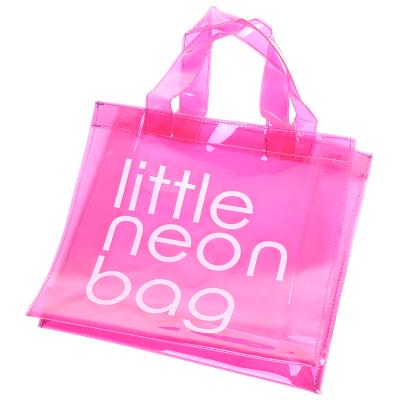 China Transparent Bag Hot Selling Fashion PVC Handbag Large Capacity Storage Waterproof Bag Can Be Customized for sale