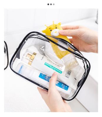 China Wholesale Custom Cosmetic Clear Zipper Bag Fashion Eco-Friendly PVC Cosmetic Bag Makeup Bag for sale