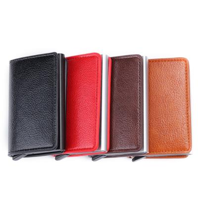 China RFID Blocking Protects Automatic RFID Card Holders Bank Wallet Cash Card Holders Men's Aluminum Credit Card Holders for sale