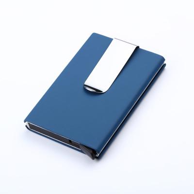 China High Quality Mini Wallet Slim Business Card Holder RFID Credit Card Aluminum Package ID Credit Card Holder for sale