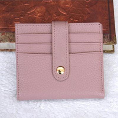 China High Quality Lady Genuine Leather Credit Card Wallet Women Pinch Wallets for sale