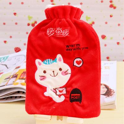 China FLANNEL Winter Hot Water Bag Safety PVC Hot Water Bag Cartoon Hot Water Bag Large for sale