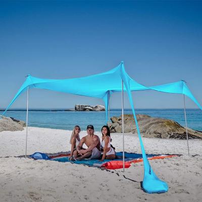 China Diagonal Tied Type Portable Beach Canopy Tent LY Beach Tent Canopy With UPF 50+ UV Protection Wind, Water And UV Resistant for sale