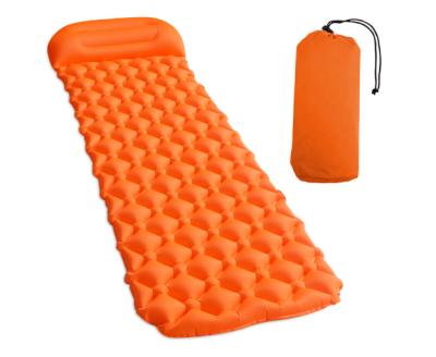 China Inflatable Sleep Pad Camping Sleep Pad with Pillow Mat Cushion Lightweight Moisture Proof Inflatable Air for sale