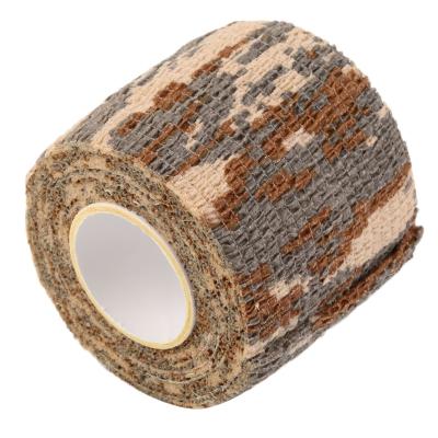 China Safety Protection Camouflage Color Bandage Self Adhesive Elastic Different Size Choice Sports Wrap Finger Body Tape Pet Hide Tape for sale