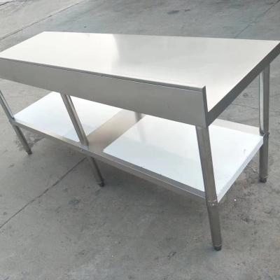 China Large Customization Durable Wholesale Hospital Workbench Heavy Stainless Steel Commercial Kitchen With Divider Stainless Steel Table for sale