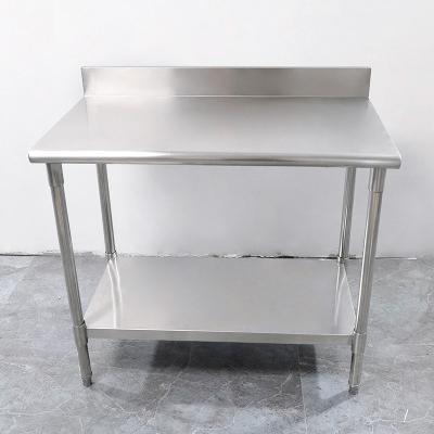 China Durable Heavy Duty Hospital Workbench Stainless Steel Commercial Kitchen With Separation Stainless Steel Table Double-Layer Workbench for sale