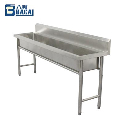 China With Faucet Stainless Steel Commercial Sink C Slot Single Basin for sale