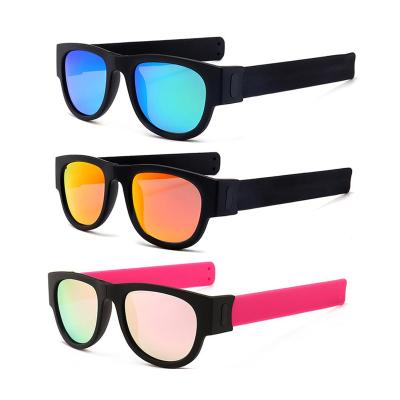 China Fashion Folding Slap Sunglasses New High Quality Strap Folding Slap Shading Bike Glasses Polarized Sunglasses With UV400 for sale