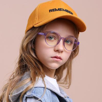 China 2021 New Fashion Kid's Anti-Blue-Ray Hot Sale Tr90 Kids Candy Boys And Girls Colorful Cute Glasses Frame Computer Glasses for sale